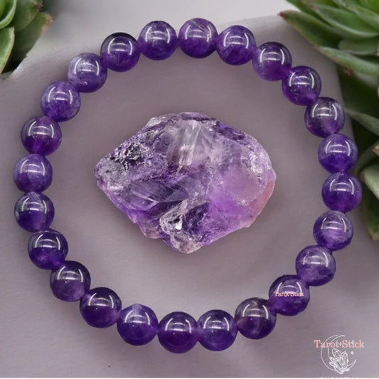 Amethyst ,Natural Stone Bracelet,