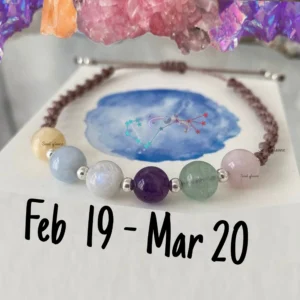 Birthstone Bracelet ( FEB 19 – MAR 20 ) Birthstone Jewelry